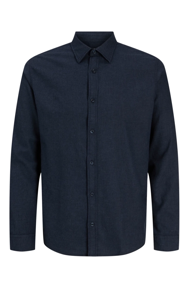 jjefield melange shirt ls sn navy blazer