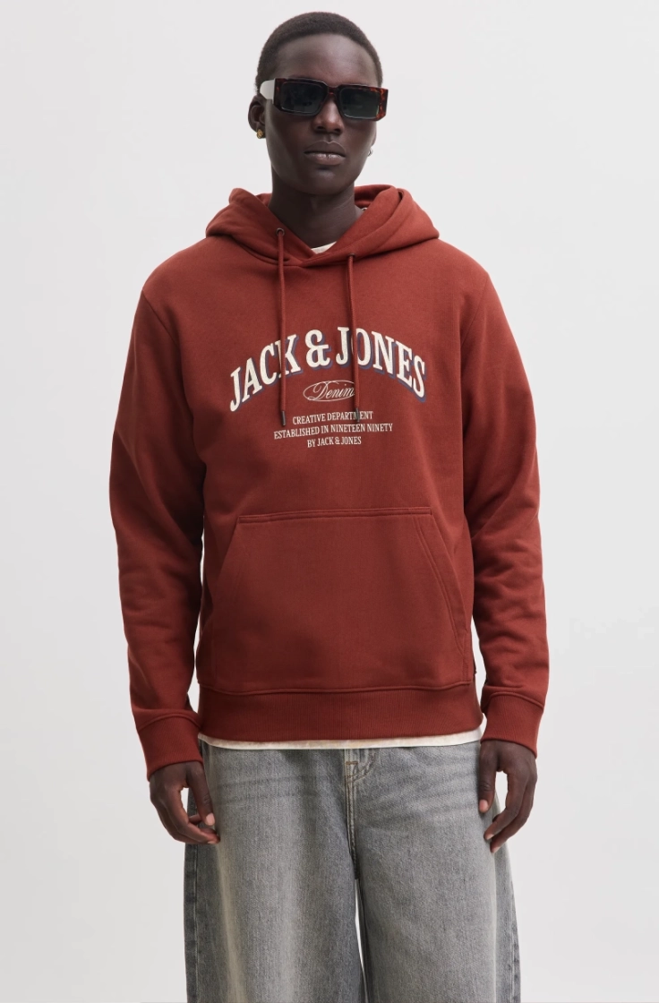 jjedenver logo sweat hood sn fired brick