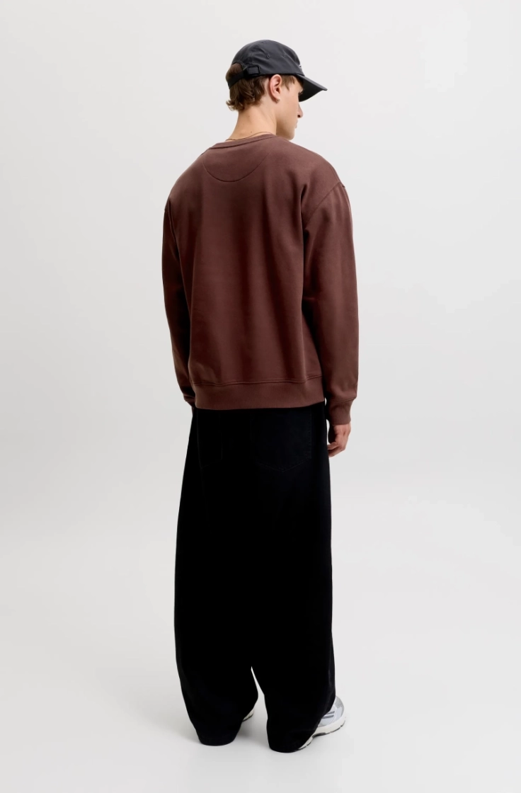 jjeace sweat crew neck bitter chocolat