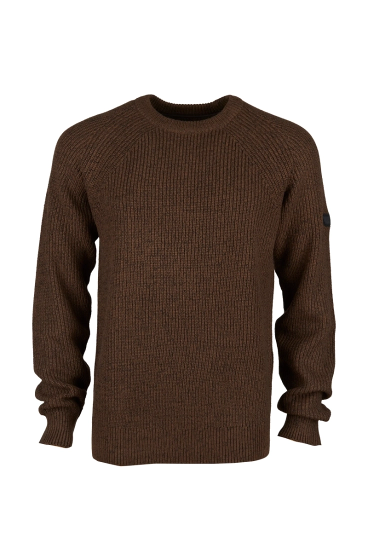 jjedenver knit crew neck sn cocoa twist w.b