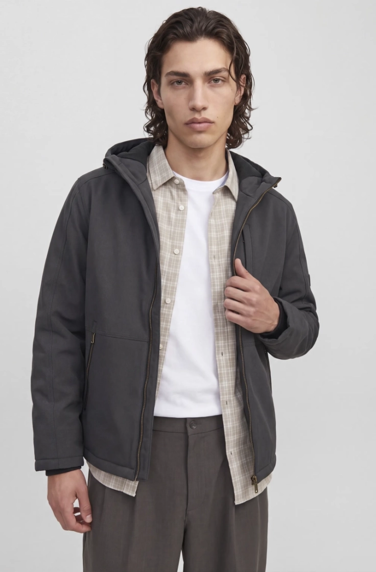 jjepeter jacket sn dark grey melan