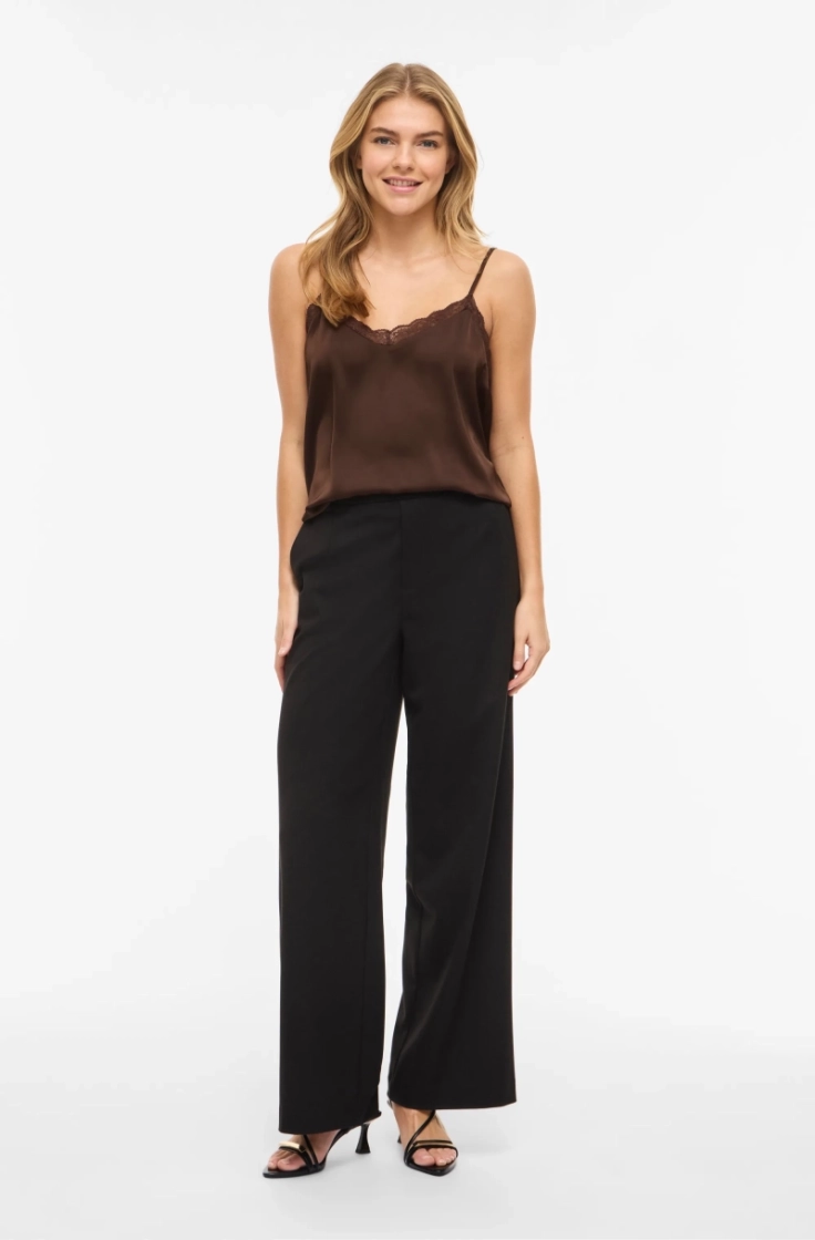 vienna ravenna lace singlet coffee bean