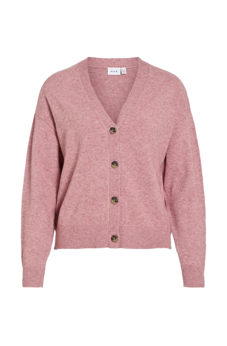 viril v-neck knit cardigan nostalgia rose 