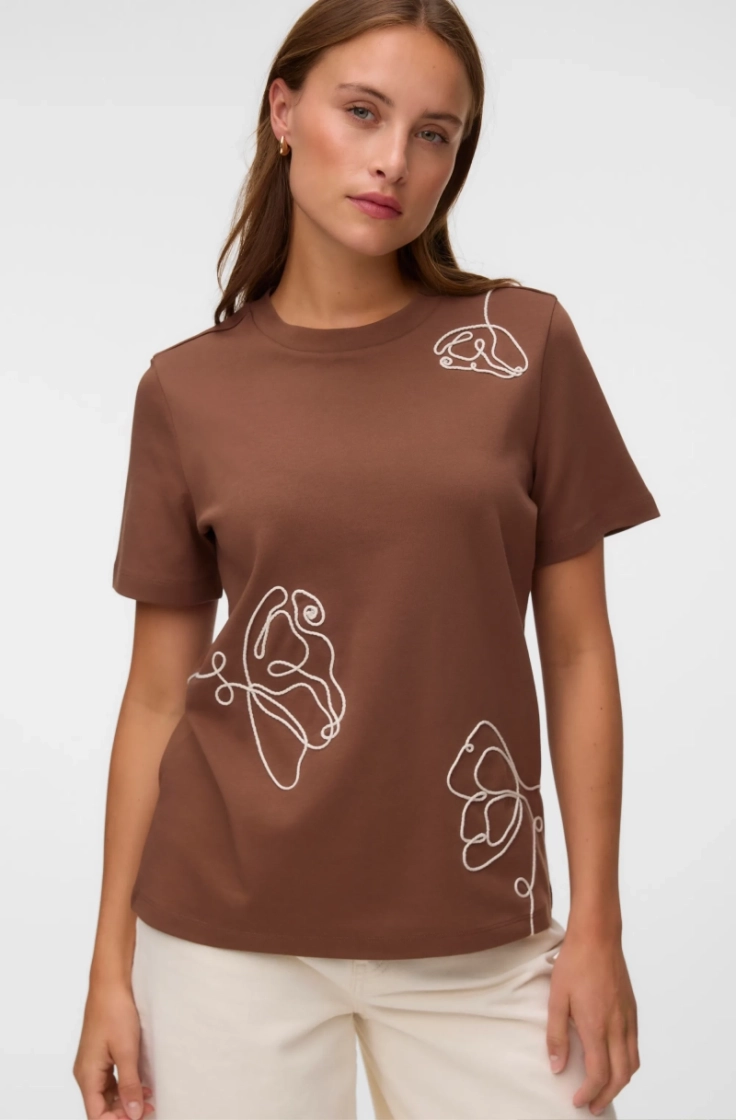 vmirene ss o-nck t-shirt cocoa brown bir