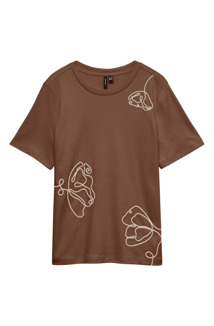 vmirene ss o-nck t-shirt cocoa brown bir