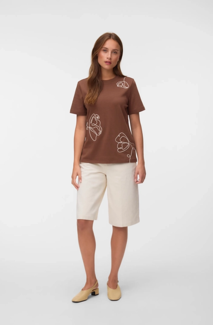 vmirene ss o-nck t-shirt cocoa brown bir