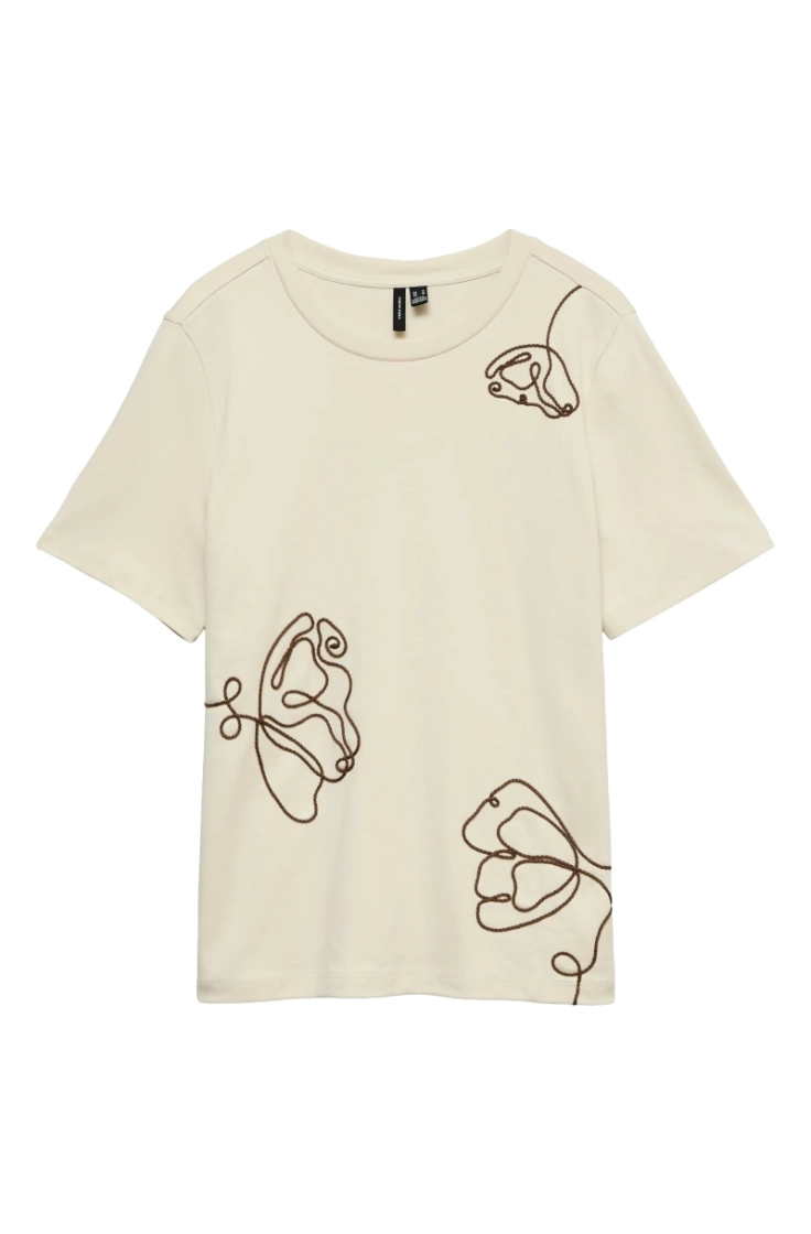 vmirene ss o-nck t-shirt birch cocoa bro