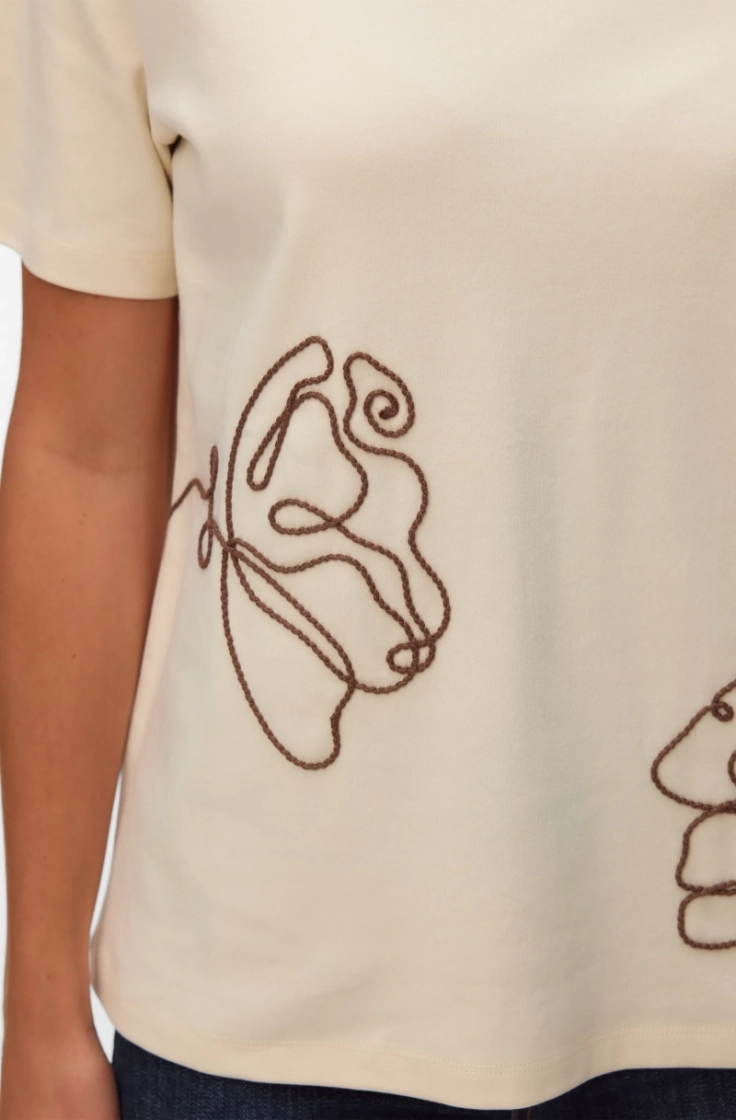vmirene ss o-nck t-shirt birch cocoa bro