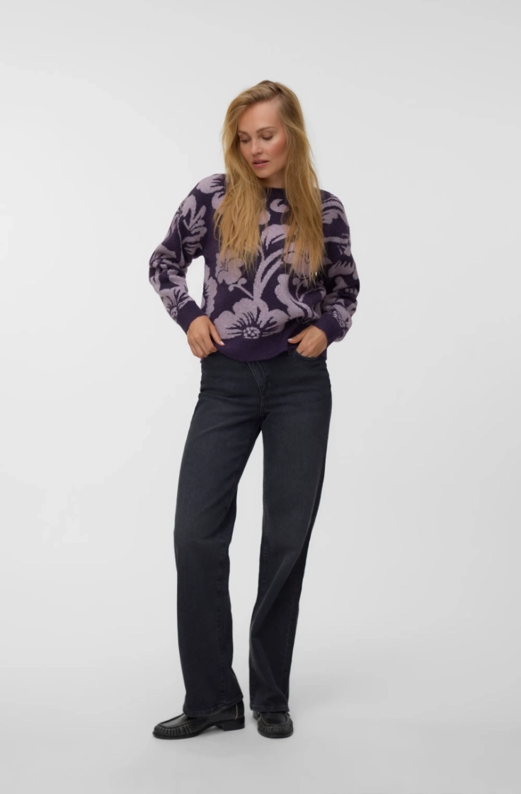 vmettashine ls o-neck pullover sweet grape w.e