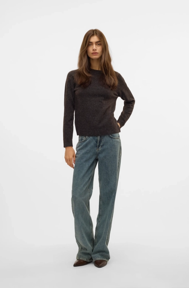 vmdoffy ls o-neck blouse ga chocolate torte
