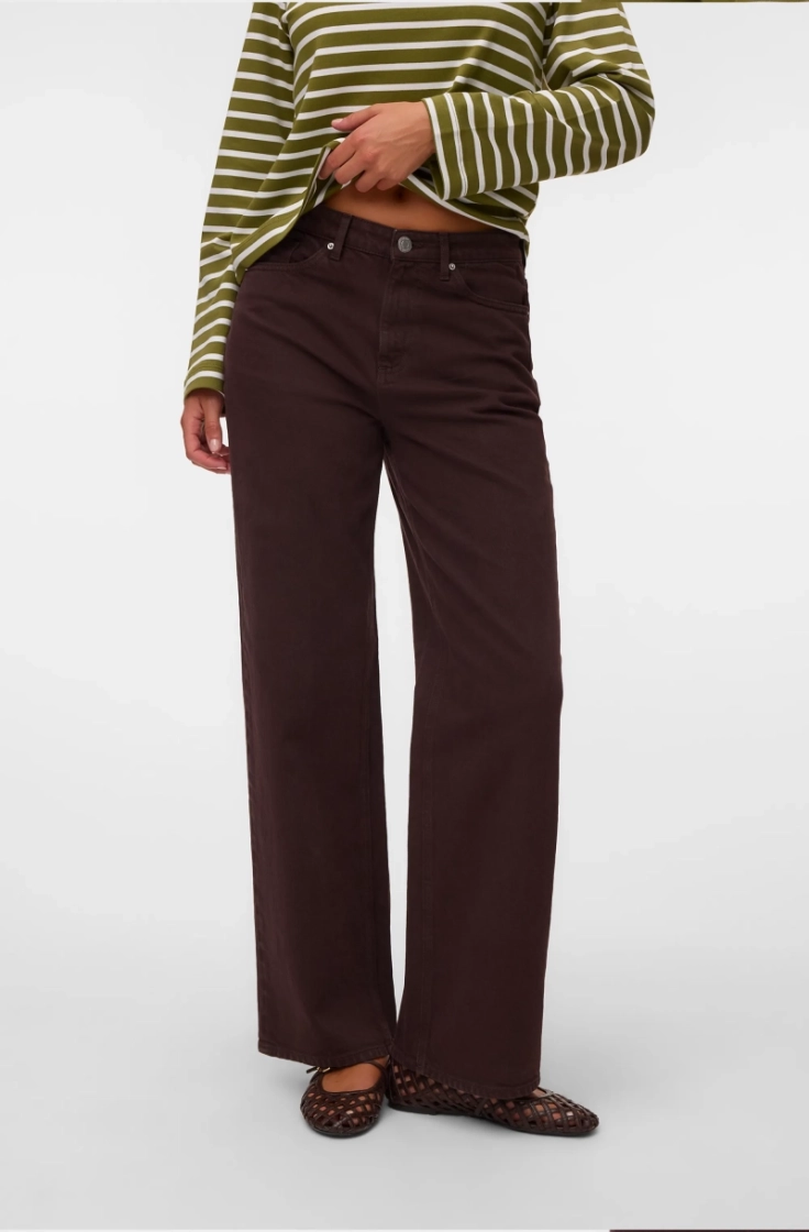 vmtessa hr wide jeans color ga chocolate torte