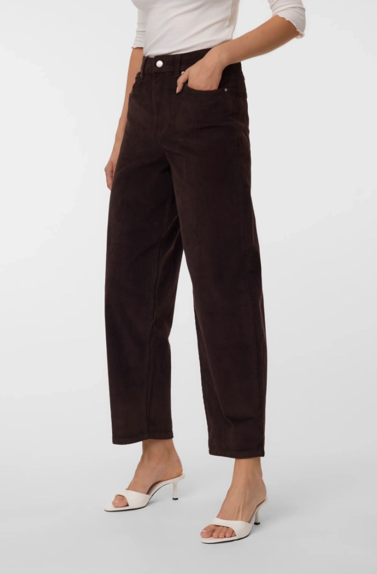 vmtessa hr wide corduroy pants chocolate torte