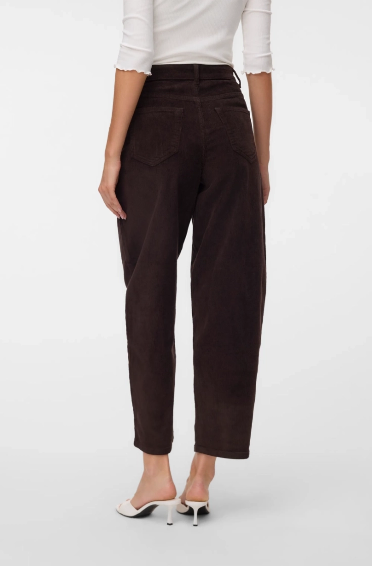 vmtessa hr wide corduroy pants chocolate torte