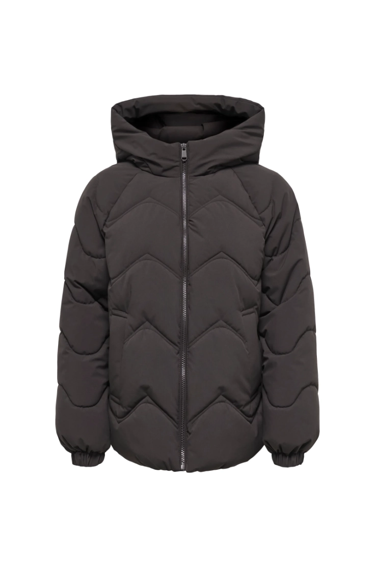 jdypower short hood puffer otw chocolate torte
