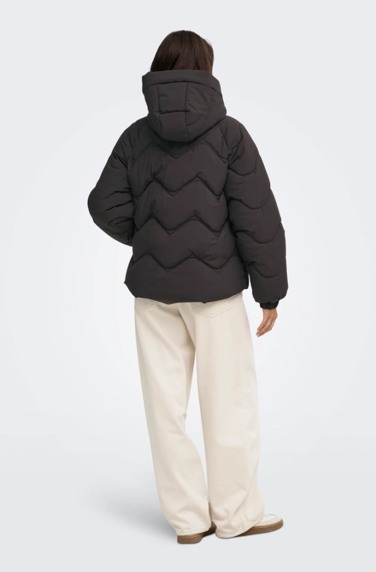 jdypower short hood puffer otw chocolate torte