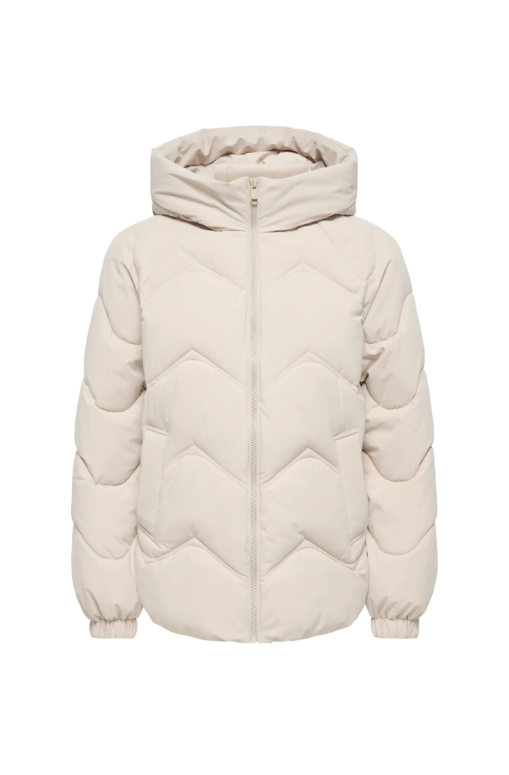 jdypower short hood puffer otw silver lining