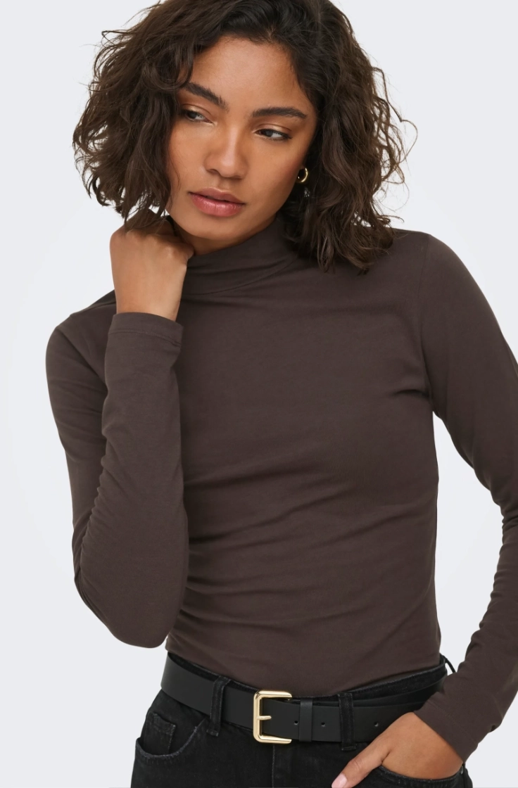 jdyava new turtleneck top jrs chocolate torte