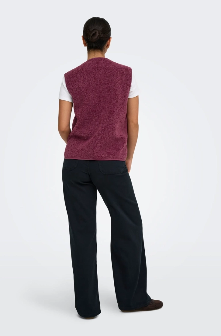 jdysimina teddy waistcoat otw  windsor wine