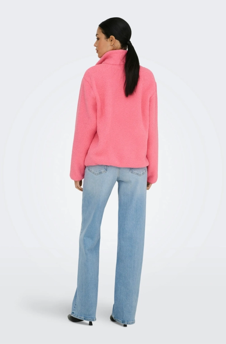 onleva teddy jacket cs otw pink lemonade