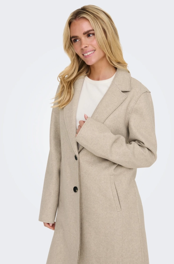 onlcarrie bonded coat otw humus melange