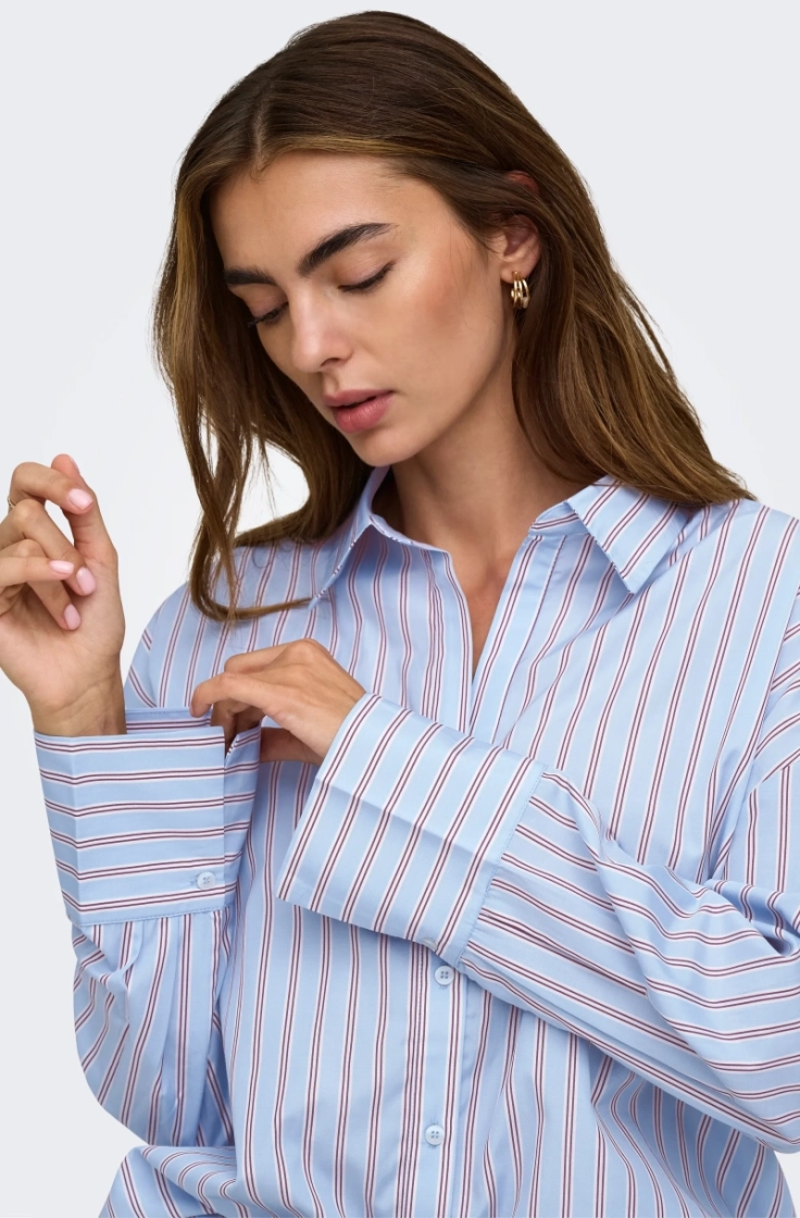 onloregon alva ls reg shirt cc dusty blue str.