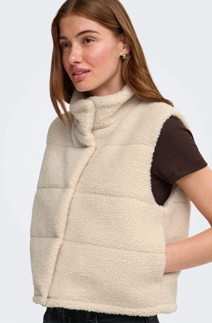 onlsandra teddy waistcoat otw pumice stone