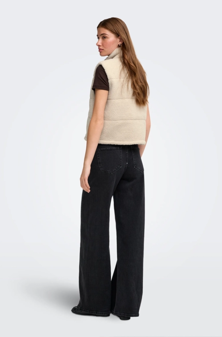 onlsandra teddy waistcoat otw pumice stone