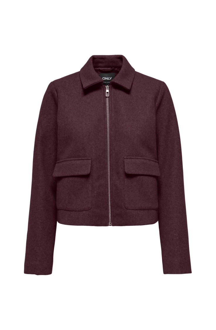 onlvela zip short jacket otw winetasting mel