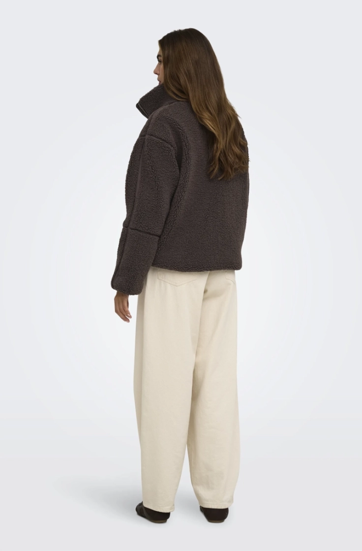 onlaspen teddy jacket otw coffee bean