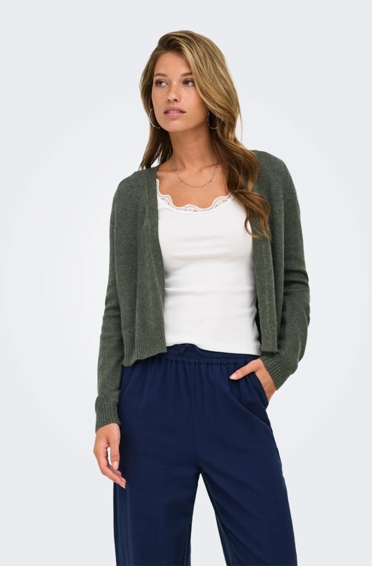 onlprincess ls short cardi knt kambaba melange