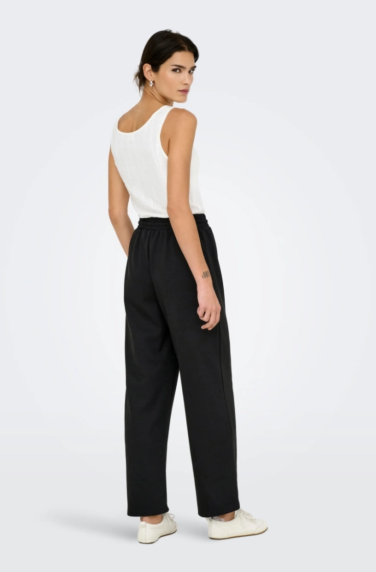 onlscarlett wide pant swt black