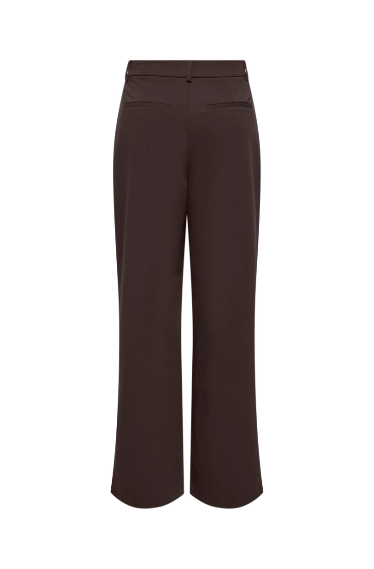 onlsonja hw wide pleat pant tl chocolate torte