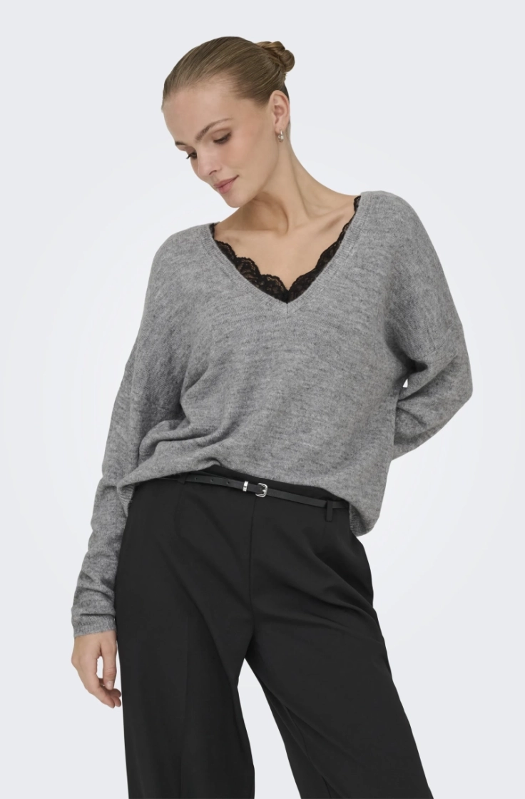 onlmanifesta ls reversible knt light grey mela