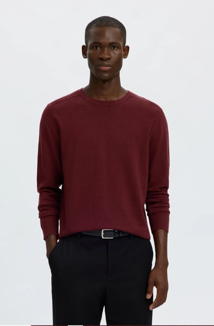 slhberg crew neck tawny port
