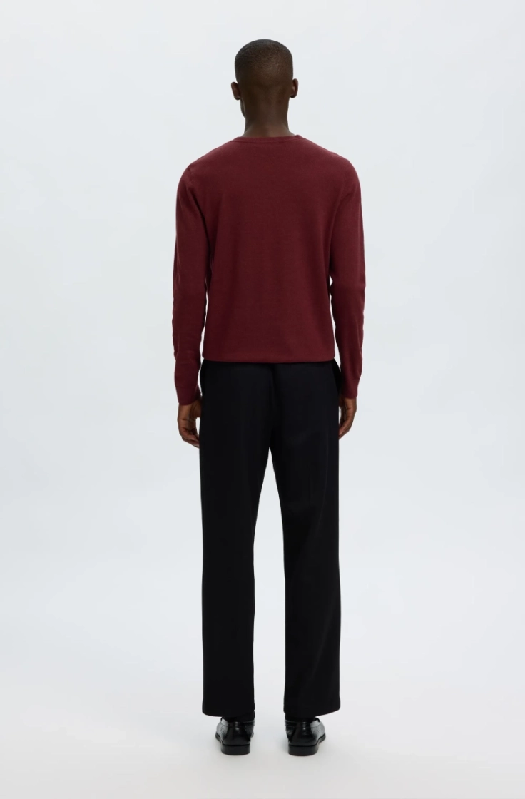slhberg crew neck tawny port