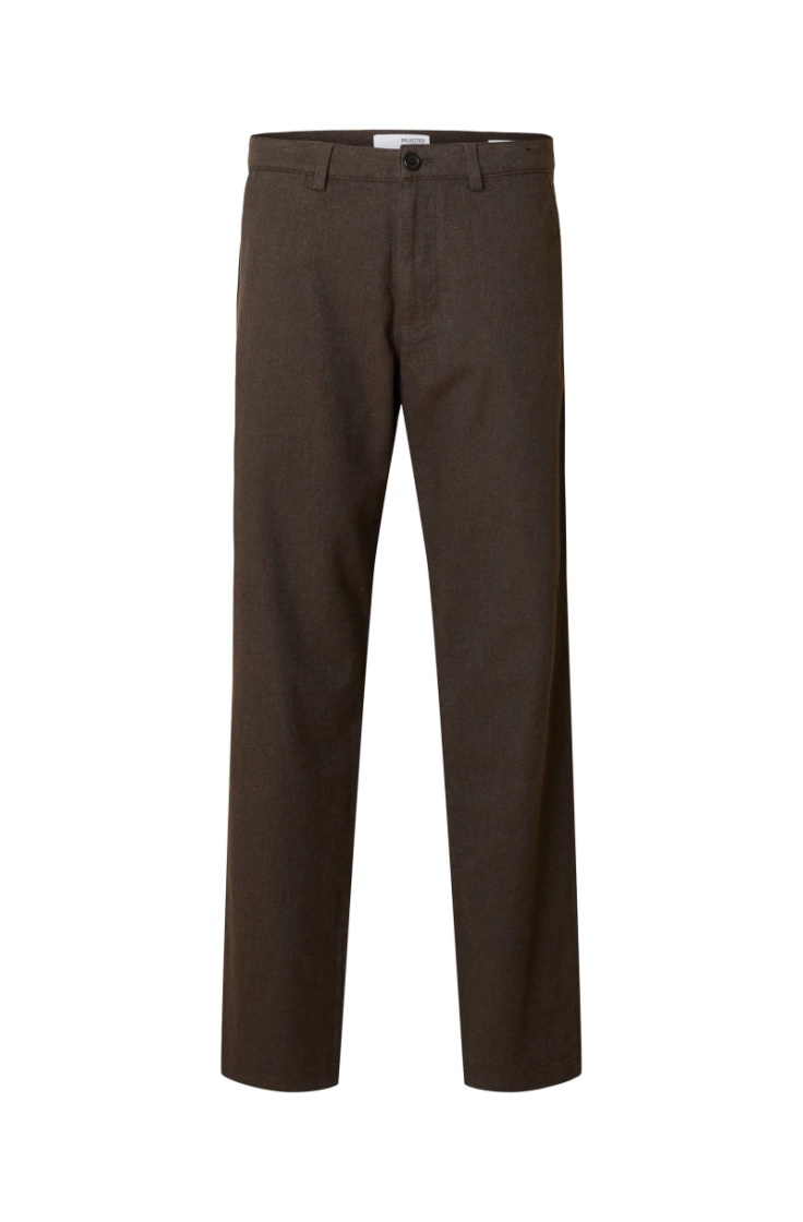 slh175-slim miles brushed pant demitasse struc