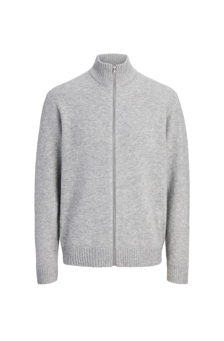 jjshoho ollie knit  high neck  light grey mela