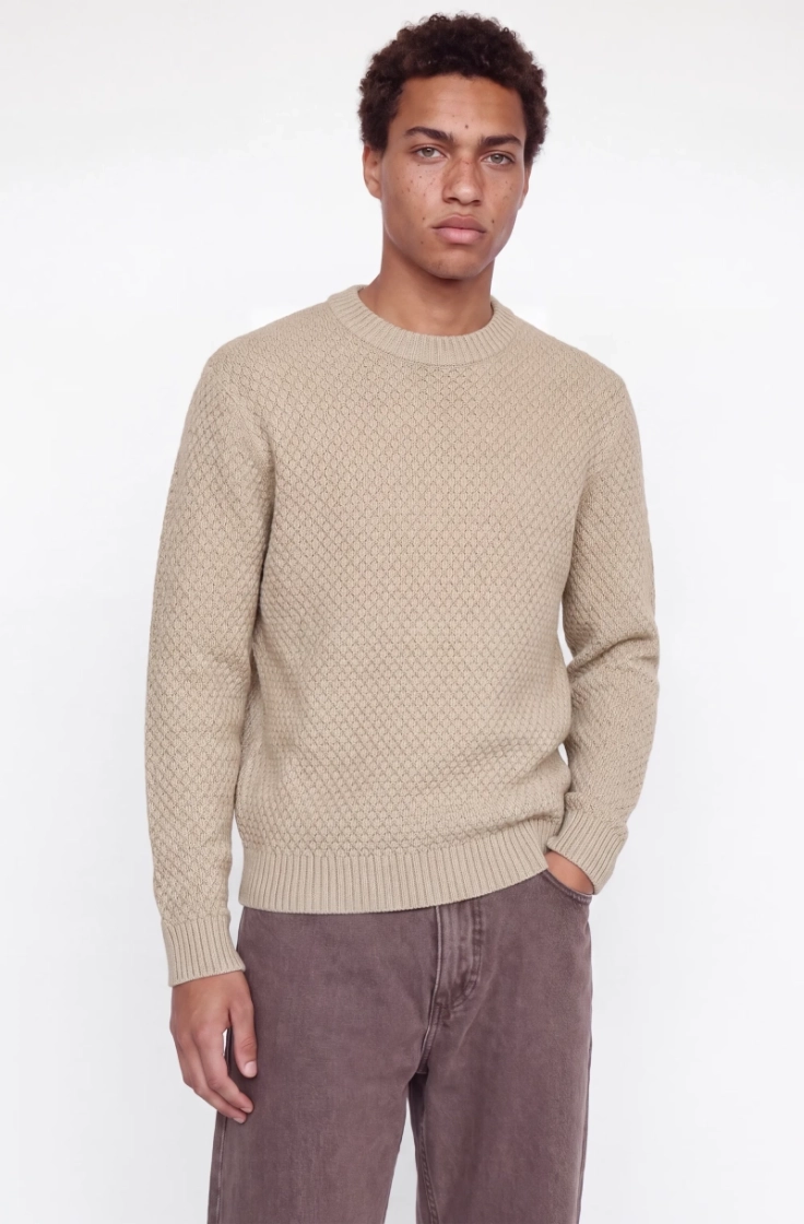 jjblake knit crew neck sn moonbeam