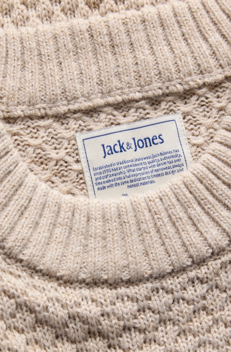jjblake knit crew neck sn moonbeam