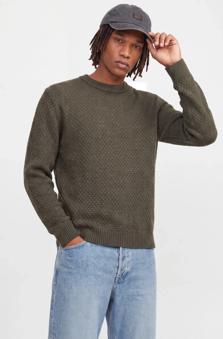 jjblake knit crew neck sn rosin