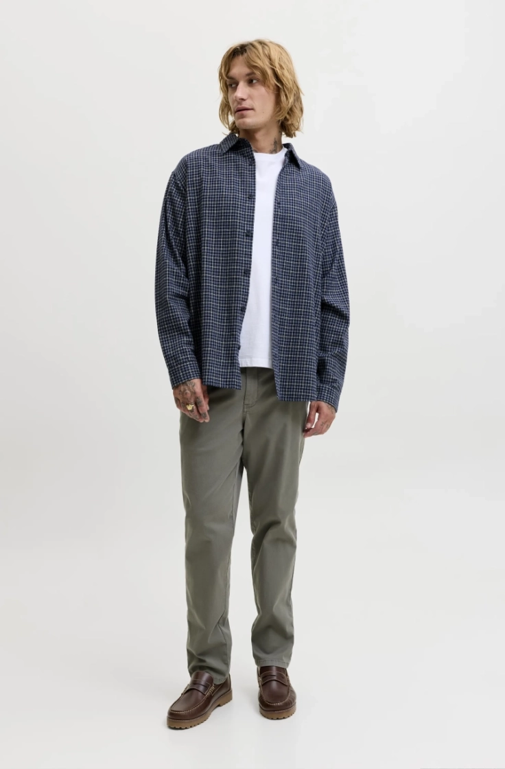 jjcarter check shirt ls sn navy blazer