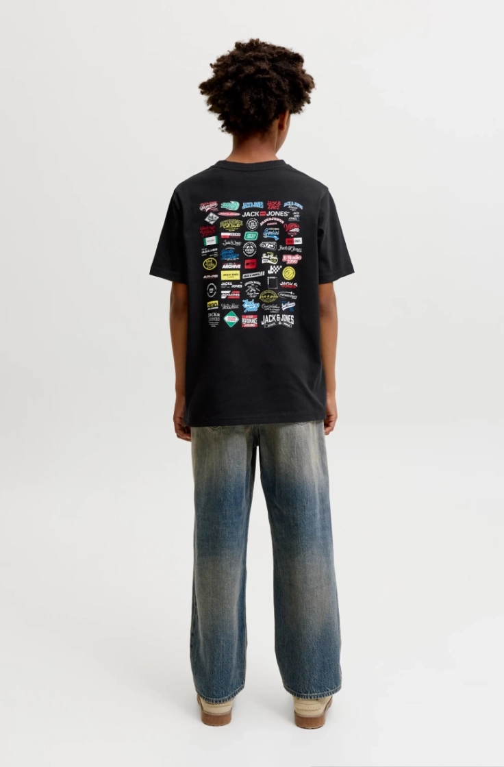 jjlegacy tee ss crew neck jnr black