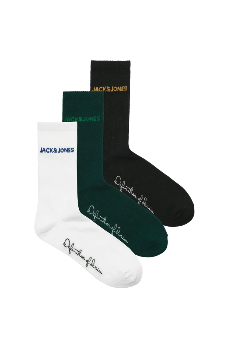 jacbruno tennis socks 3 pack j black-white-sca