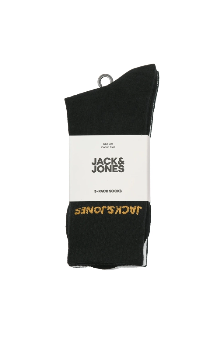 jacbruno tennis socks 3 pack j black-white-sca