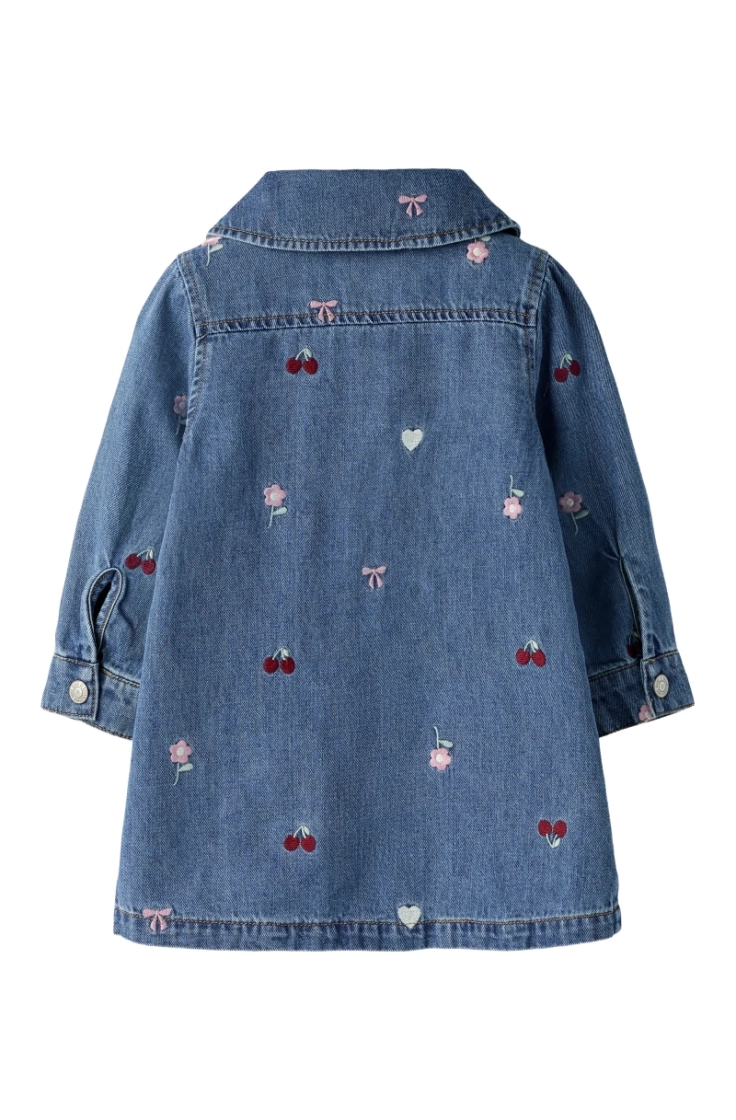 nmfemily ls emb dnm dress 4870 medium blue den