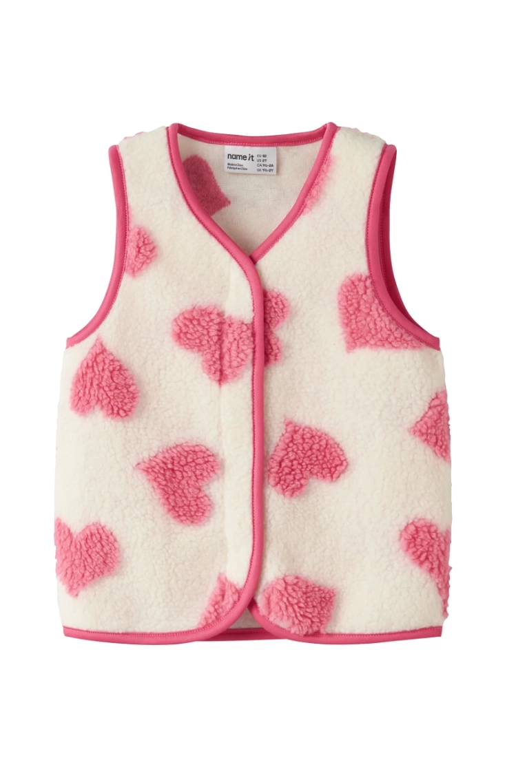nmflara teddy vest antique white
