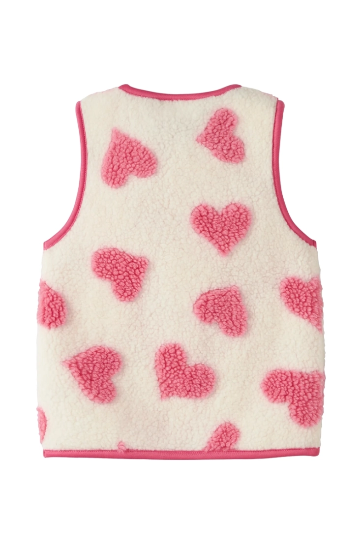 nmflara teddy vest antique white