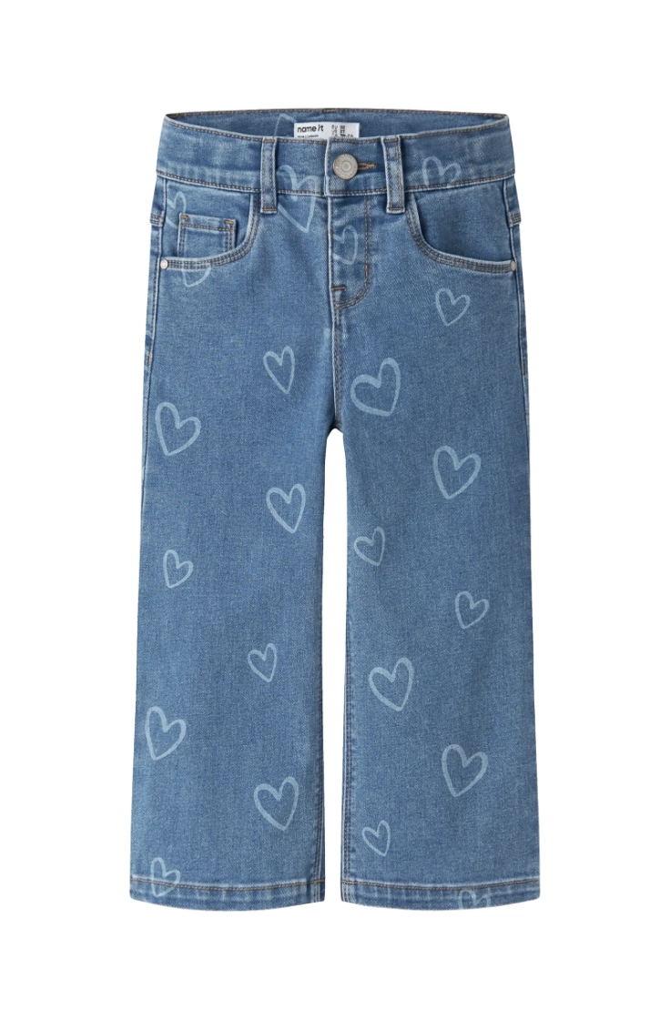 nmfrose wide aop jeans 4044-on medium blue den