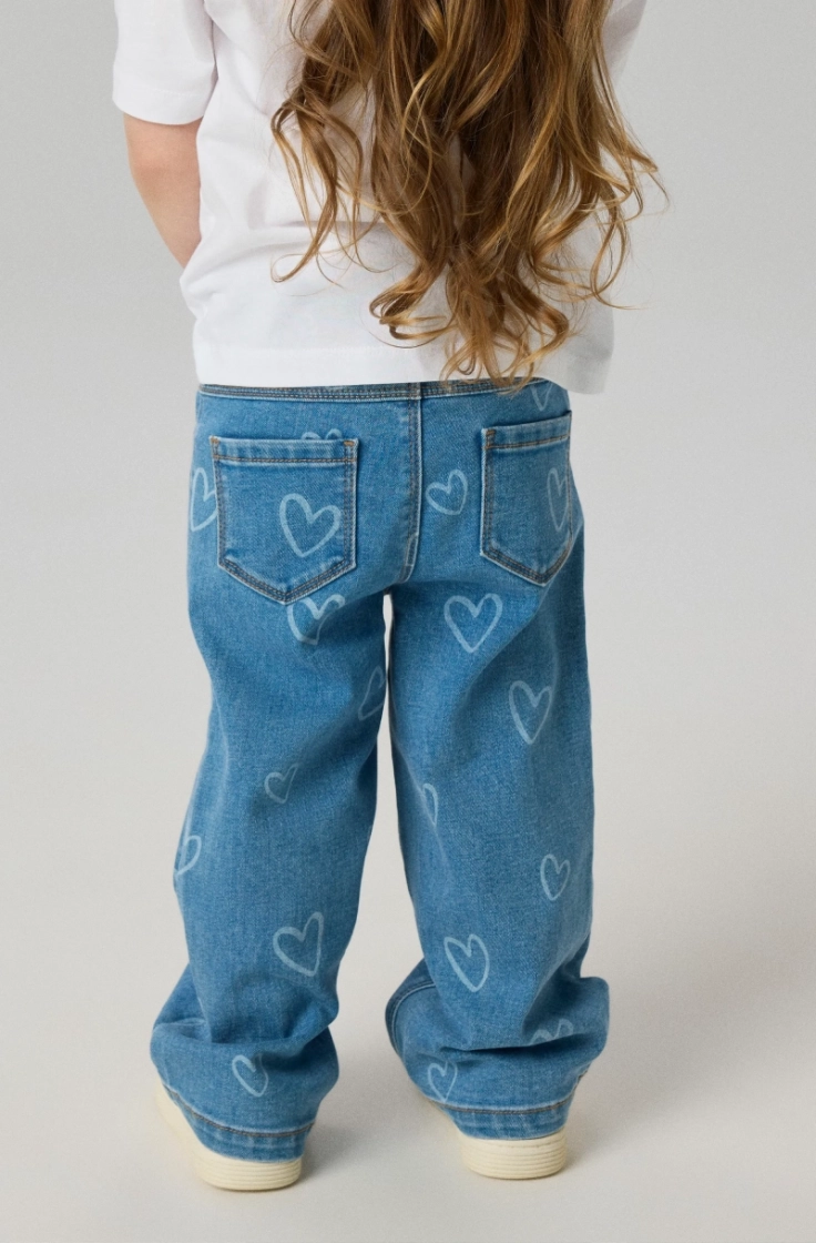nmfrose wide aop jeans 4044-on medium blue den