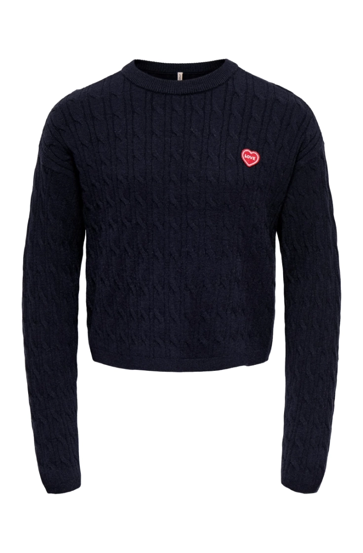 kogibi ls cable o-neck vd knt night sky badge